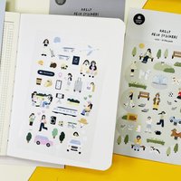 Korean Suatelier 1800 Won Sticker for Junk Journal Travel Book Decor Scrapbooking Craft Supplies Girls Vlog Diary Topic Stickers