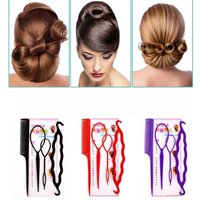 1/2/3set Simple Pattern Hair Pulling Pin Hair Styling Set Four Piece Hairdressing Tool Hair Styling Braid Hair Tool