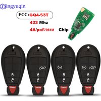 Jingyuqin Smart Remote Key Fob GQ4-53T 433Mhz 4A/PCF7961M Für Chrysler Ram Jeep Grand Cherokee Chip