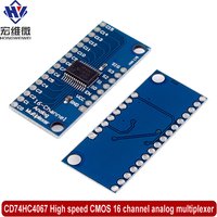 CD74HC4067 CMOS 2V-6V 16 Channel Way Analog Multiplexer / Digital ADC Module For Arduino 74HC4067 Microcontroller Board