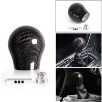 New Arrived Carbon Fiber Gear Shift Knob Manual Transmission Gear Stick Head Shifter Lever Handle With Limiter Adapter SFN135