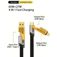 4 In 1 PD 65W USB Type C Data Cable Fast Charging For iPhone 16 15 14 13 12 Samsung Xiaomi Redmi Huawei Wire Cable Fast Charger