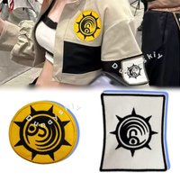 GACHIAKUTA Cleaners Cosplay Riyo Inspired Tamsy Clothing DIY Embroidered Patch Badge Round Square Pin Iron-on Patch Sew-on