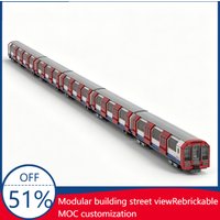 1155Pcs MOC Medieval Architecture London Underground 1992 Stock Train Model Building Blocks Assembly Educational Birthday Gift