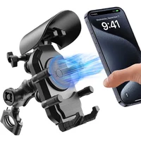 AliExpress NONE Shockproof Motorcycle Phone Holder 15W Wireless Charger & 18W USB 30W Type C Fast Charging Motorbike Bicycle Bike Scooter Stand