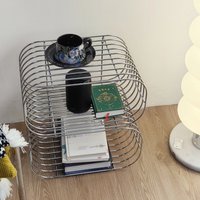 Nordic Style Stainless Steel Coffee Table Minimalist Design Modern Living Room Side Table Creative Tea Table Home Furniture