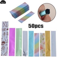 50Pcs/lot Heat Seal Powdered Coffee Milk Storage Bags Open Top Aluminium Foil Pouches Honey Capsules Small Packaging Sample Bags