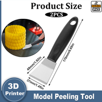 3D Printer Tool 3D Printer Scraper Tool Upgraded Polished Stainless Metal 3D Printer Spatula 3D Printer Scraper for 3D Printing