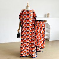 Summer Women's Satin Silk Sunscreen Robe Oversize African Dashiki Dubai Style Beachwear Fashionable Abaya Clothing
