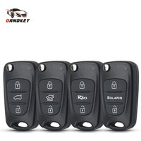 KEYYOU 3 BT Flip Folding Remote Car Key Shell Case For Hyundai I30 IX35 Picanto Solaris RIO Kia K2 K5 Sportage Verna