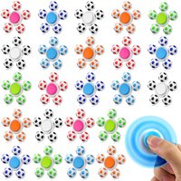 5/10/20pcs Soccer Fidget Spinner Sensory Stress Relief Toys Kids Boys Birthday Party Favor Soccer Party Goodies Bags Stuffer