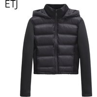 2025 hiver nouveauté doudoune chaude légère pour femme avec manches longues et manteau de sport à capuche avec fermeture éclair 4391742