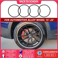 4 SZT. Nakładki na felgi samochodowe, ochraniacze na felgi aluminiowe, pierścienie anty-zarysowaniowe R15 R16 R17 R18 R19 R20 R21 R22, pełne osłony felg, akcesoria