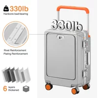 Travel Luggage Military Grade Pressure Resistance, Baby-Safe Lining, 30% Larger Capacity with Dual-Door Design trolley suitcase