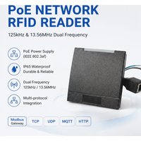 POE Network RFID Reader RJ45 Interface Support MQTT/Modbus /TCP/IP Protocol 13.56Mhz IC 125kHz ID Access Control Card Reader