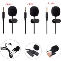 3.5mm Jack lavalier Lapel Tie Clip-on Condenser Collar Microphone for Belt Pack Mic System / Voice Amplifier / Presentations