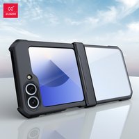 Xundd For Samsung Z Flip 6 Case,Airbag Bumper Shockproof Shell PC+TPU+Glass Back Clear Cover For Z Galaxy Flip 6 갤럭시 플립6 케이스