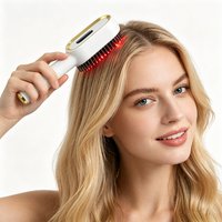 3 in 1 LED Red Blue Light Therapy Hair Growth Comb 4 Modes Laser Scalp Massager for Thicker Hair Anti Hair Loss Treatment Brush