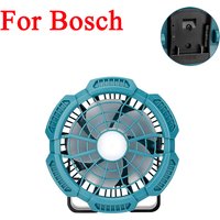 Portable Cordless Camping Fan with Remote Control and LED Lights for Bosch 18V Li-Ion Battery for Auto Repair and Emergency Use