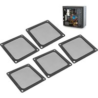 5Pcs 80x80mm PC Computer Case Cooler Fan Dust Filter Magnetic Frame Dustproof PC Fan Dust Filter Mesh Black