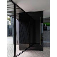 Aluminium Pivot Entrance Door with Glass Exterior Front Pivot Door for House Aluminum Alloy Profile Custom-made Home Entry Door