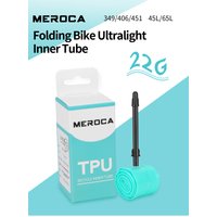 MEROCA Folding Bicycle Inner Tube Tpu Ultra-Light 349/406/451 Inner Tube for Folding Bicycle 20-Inch Bicycle Inner Tube