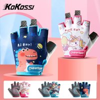 KoKossi Children's Sports Riding Gloves Half Finger Breathable Sweat Absorbing Anti Slip Boy Girl Training Exercise Protection