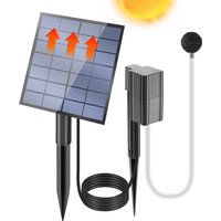 7V2.5W Split Direct Drive Solar Air Pump Solar Pond Fish Tank Oxygenator Adjustable Pond Aerator Air Bubbler for Pond Fish Tank