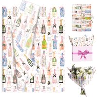 15/35pcs Wine Bottle Tissue Paper Gift Wrapping Paper, DIY Gift Packing Paper,50*35cm-gift for For Birthday Party Wedding