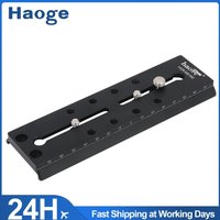 Haoge 160mm Long Sliding Quick Release Plate For Manfrotto Rapid Connect Clamp Benro Sirui Fluid Video Head Tripod Ball Heads