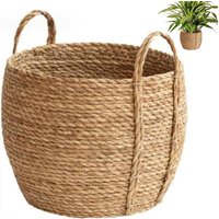 Rattan Woven Flower basket Flowerpot Handmade Straw Woven Storage Basket Plant Holder Flower Pot Woven Plant Flower Pot