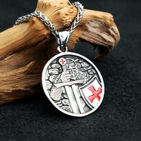 Fashion Vintage Knights Templar Cross Pendant for Men Punk Stainless Steel Cross Necklace Unique Jewelry Gifts Dropshipping