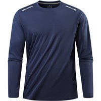 CHRLCK Men's Hiking Quick Drying T-shirts Breathable Camping Running Fishing Soft Elasticity Long Sleeve Tees Summer Autumn