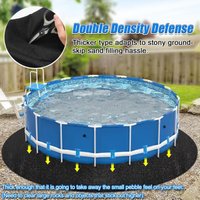 black Round Pool Liner Pad Protective Pad for Ground Swimming Pools Indoor Outdoor Under Pool Mat Heavy Duty Tarp for Villa
