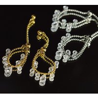 Delicate Bling Tassels Cubic Zirconia Stainless Steel Gold Color Ring for Women Waterproof Cast Textured Fashion Jewelry