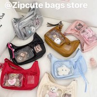 Y2k Harajuku Shoulder Bag Women Korean Transparent Ita Bag School Crossbody Bag Female Japanese Designer Preppy Handbag Purse image 4