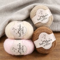 10-Pack of Long-Haired Mohair Yarn, 25g Per Roll, Total 250g. Long-Haired Multi-Colored Mohair Yarn, Comfortable and High-Quality Mohair, Suitable for Knitting Sweaters, Gloves, Shawls, Decorative