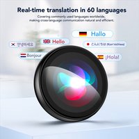 ZNP Z01 Professioneller KI-Sprachübersetzer mit Sofortübersetzung, Tragbarem Display, Touch-Steuerung, Aufnahmefunktion für Reisen und Meetings, KI-Sprachassistent-Abzeichen