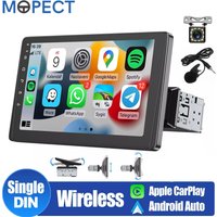 MOPECT 9 Zoll drehbarer IPS-Touchscreen 1 Din Universal Wireless für Apple Carplay Android Auto Autoradio Androidauto Stereo Multimedia-Videoplayer Head Unit Autoradio WIFI BT FM RDS SWC