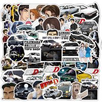 10/30/60pcs Initial D Cartoon Stickers Classic Anime Decals DIY Luggage Scrapbook Journal Cool Fujiwara Takumi Graffiti Sticker