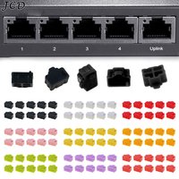 JCD 10PCS Silicone Anti Dust Plug For Laptop LAN Cable Stopper Desktop Router Universal Dustproof RJ45 Interface Cover
