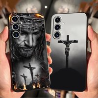 Case for Samsung Galaxy S26 S25 S10 S9 S20 Ultra S21 FE Note 20 8 9 10 S23 S24 Plus Funda Phone Cover Jesus Design Combining