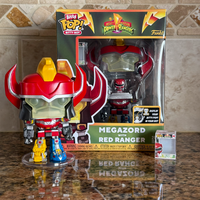 Bitty Pop! Bitty Bot Megazord with Red Ranger Figure Funko Official Licensed Limited Edition Model Power Rangers Fans Toy Gift