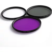 UV+CPL+FLD Filter Set 3 in 1 Lens Filter Set with Bag for Various Scenes for 49mm 52mm 55mm 58mm 62mm 67mm 72mm 77mm 82mm Size