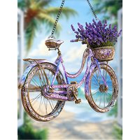 AliExpress Other 1Pc Enchanting Lavender Bicycle Light Catcher 8 inches x 8 inches With Flower Basket Perfect For Home and Garden Decoration