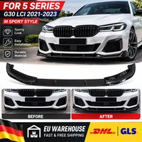 Auto-Stoßstangenlippe Splitter für BMW 5er G30 LCI 2021-2023 M Sport Frontstoßstangenlippe Spoiler Splitter Diffusor Karosserie-Kits Zubehör