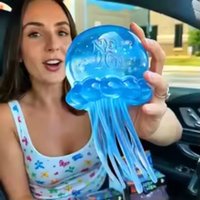 Transparent Glitter Jellyfish Fidget Squeeze Toy Stretchable Tentacle Stress Relief Squish Toy ADHD Anxiety Relief Sensory Toy