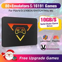 Retro Gaming SSD for Switch/PS5/Xbox/PS4/PS3/PS2/WIIU 80+Emulators Launchbox&Retrobat&Playnite 16191 Games Console for PC/Lapt