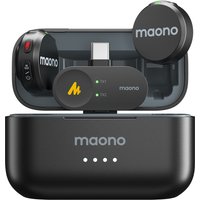 maono Wave T5 Wireless Lapel Microphone Mini Voice Filter Noise Cancellation for Video Recording Streaming fit for Phones Camera