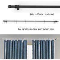 Simple and Practical Curtain Rods, Suitable for 23-80inch Windows Sturdy and Durable, Simple Installation. Suitable for Bedroom, Living Room and Dining Room. With Gifts